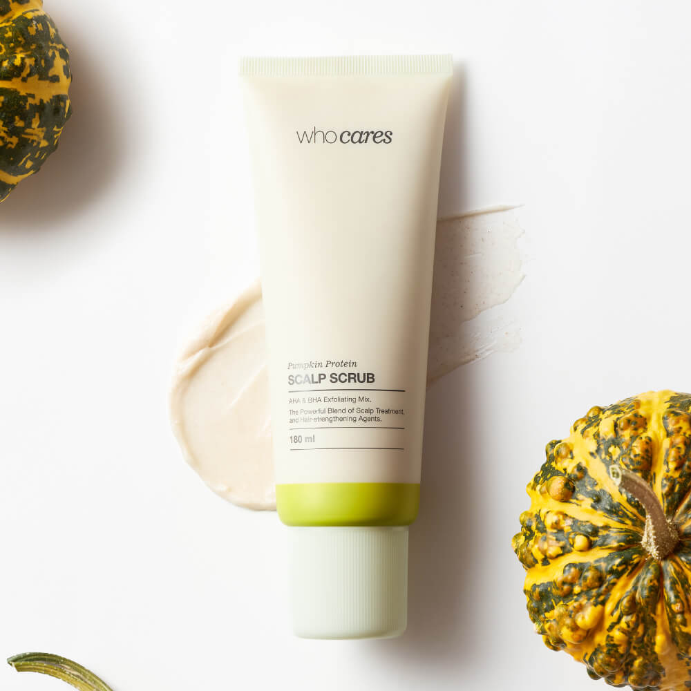 Кислотний скраб-пілінг для шкіри голови - Who Cares Pumpkin Protein Scalp Scrub фото 3