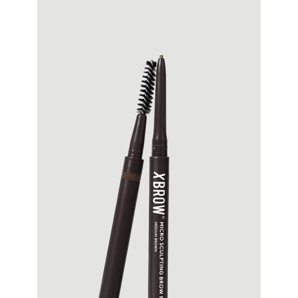 Карандаш для бровей "Средне-коричневый" с микроскульптурой - Xlash Cosmetics Micro-sculpting Brow Pencil Medium Brown фото 2
