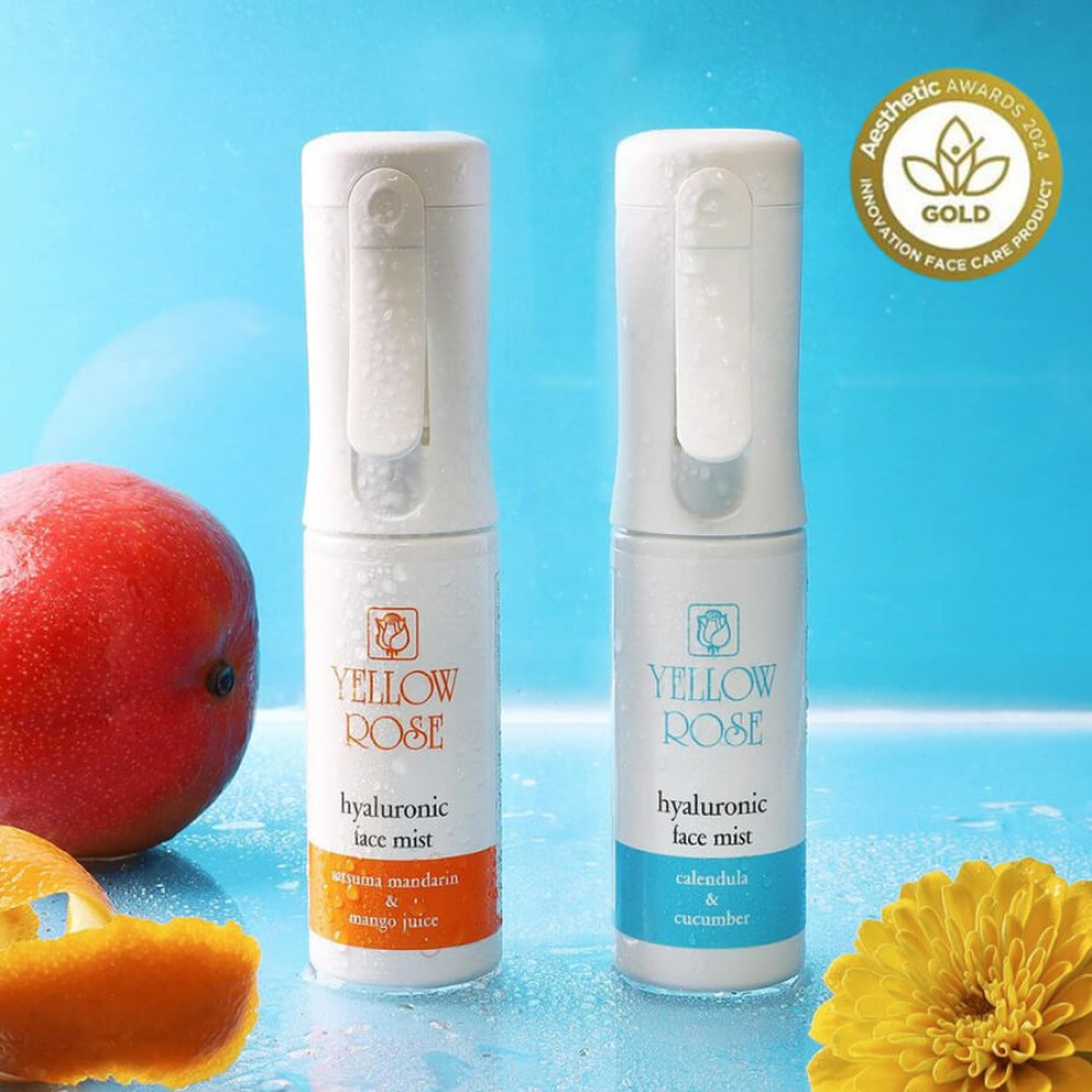 Cпрей для лица с гиалуроновой кислотой - Yellow Rose Hyaluronic Face Mist Calendula & Cucumber фото 2