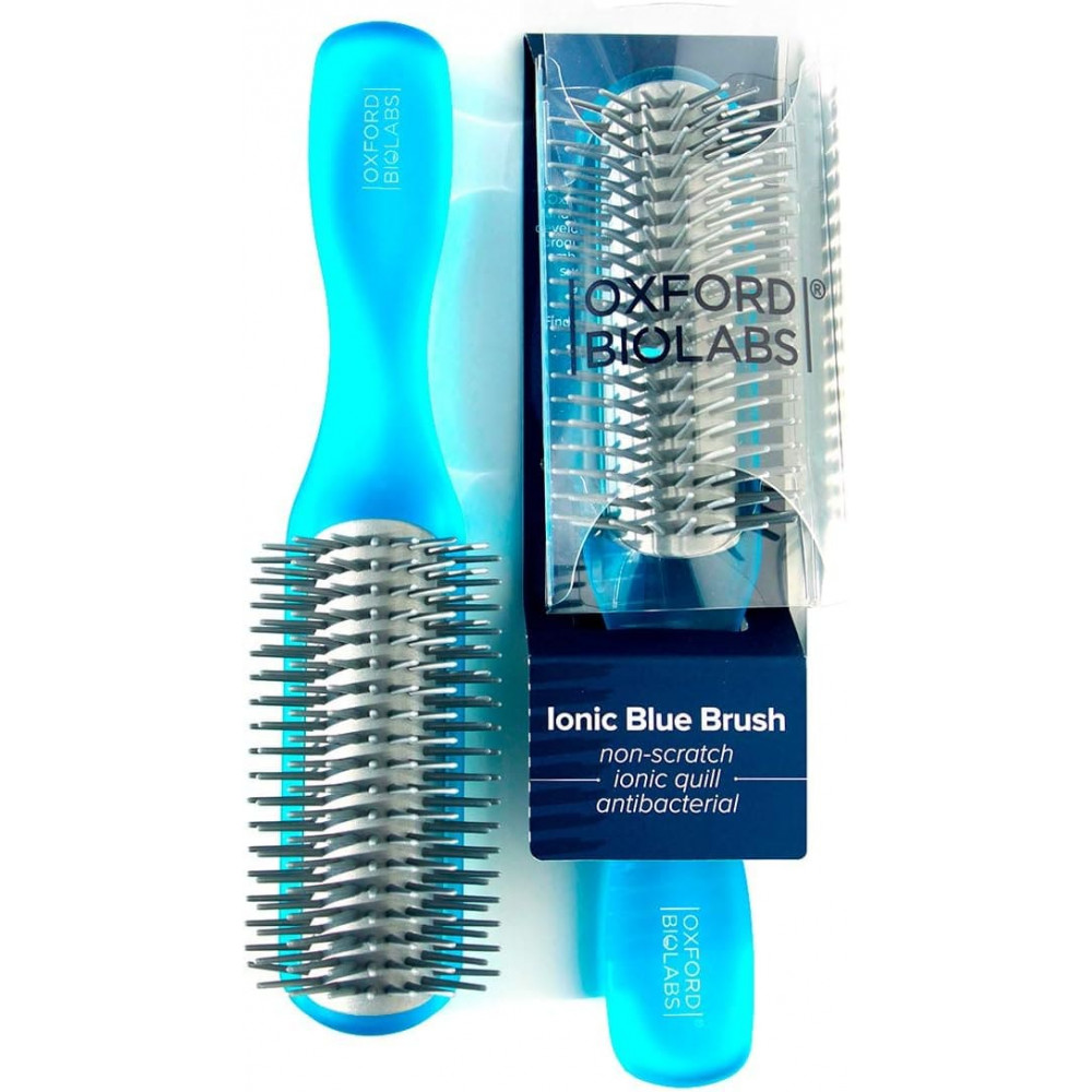 Іонно-блакитна пластмасова щітка для волосся - Oxford Biolabs Ionic Brush фото 2