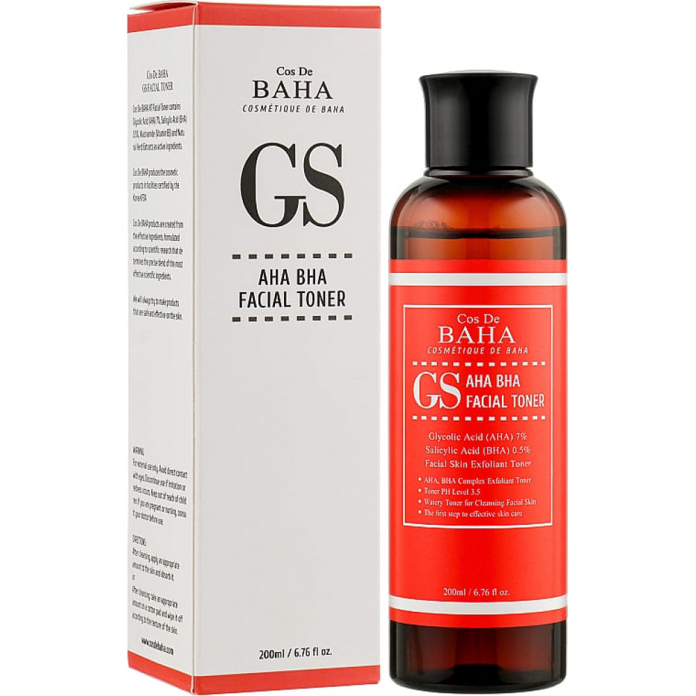 Відлущуючий тонер з кислотами для проблемної шкіри -  Cos De Baha AHA BHA Facial Toner  фото 2