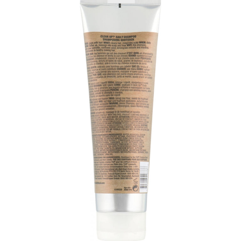 Ежедневный шампунь для мужчин - Tigi B For Men Clean Up Daily Shampoo фото 2
