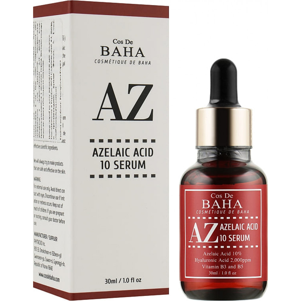 Сироватка з азелаїновою кислотоюдля боротьби з акне і куперозом - Cos De Baha Azelaic Acid 10% Serum фото 2