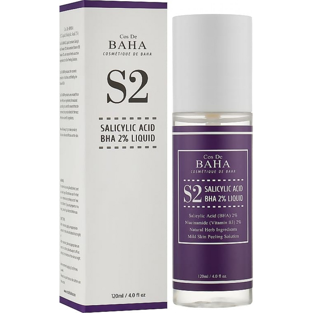 Эссенция для проблемной кожи - Cos De Baha Salicylic Acid 2% Liquid фото 2