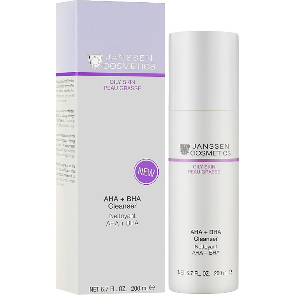  AHA+BHA очищувальний засіб -  Janssen Cosmetics Oily Skin AHA+BHA CLeanser  фото