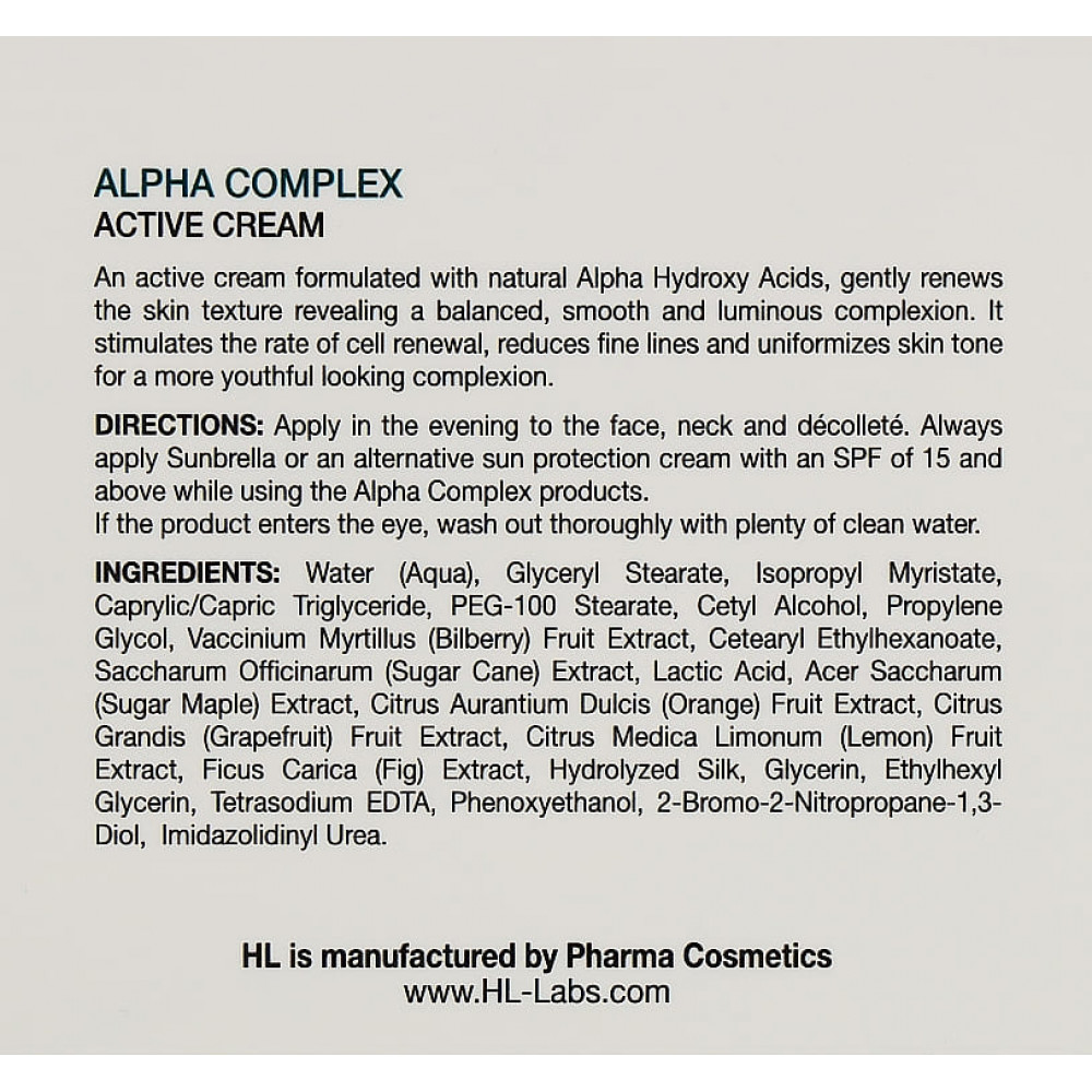 Активный крем - Holy Land Cosmetics Alpha Complex Active Cream фото 3