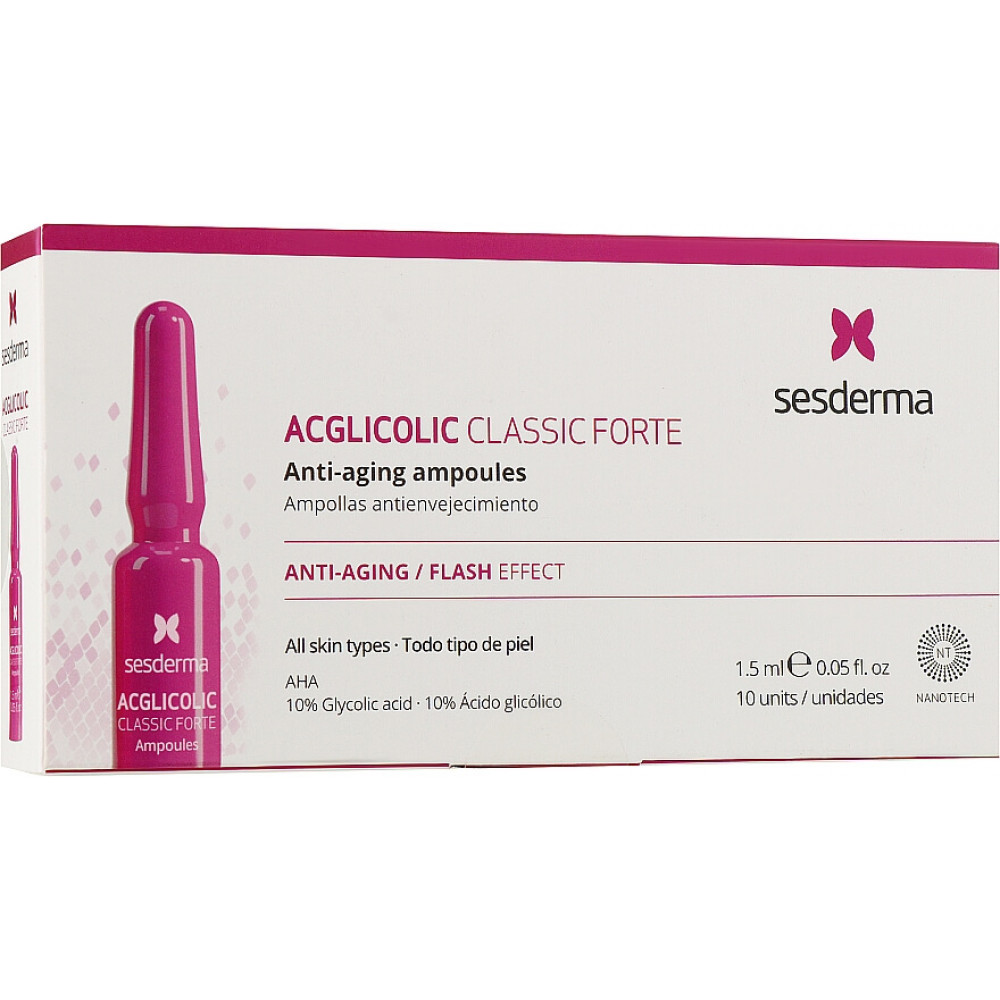 Ампули з гліколевою кислотою - SesDerma ACGLICOLIC 20 Anti-Aging Moisturizing Ampoules фото