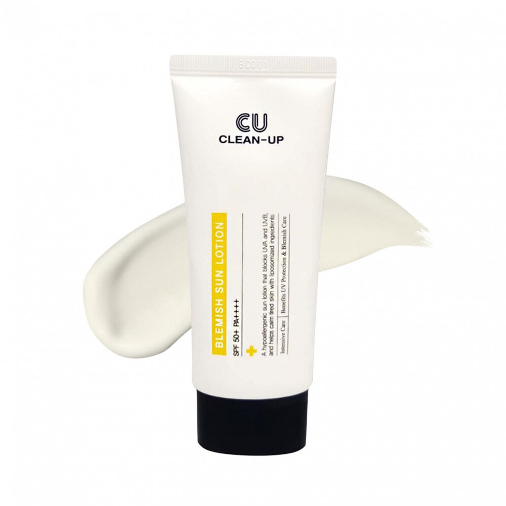 Лёгкий гипоаллергенный солнцезащитный лосьон - Cuskin Clean-UP Blemish Sun Lotion SPF50+ PA++++ фото 2