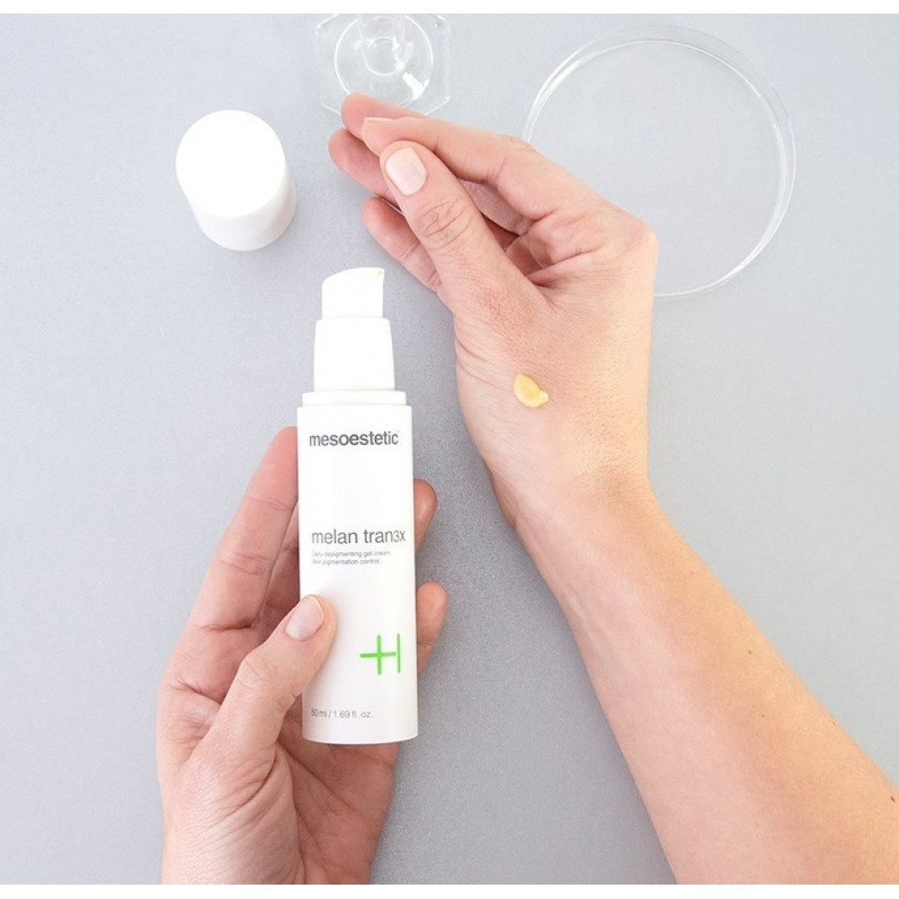 Депигментирующий гель-крем - Mesoestetic Melan Tran3x Daily Depigmenting Gel Cream фото 4