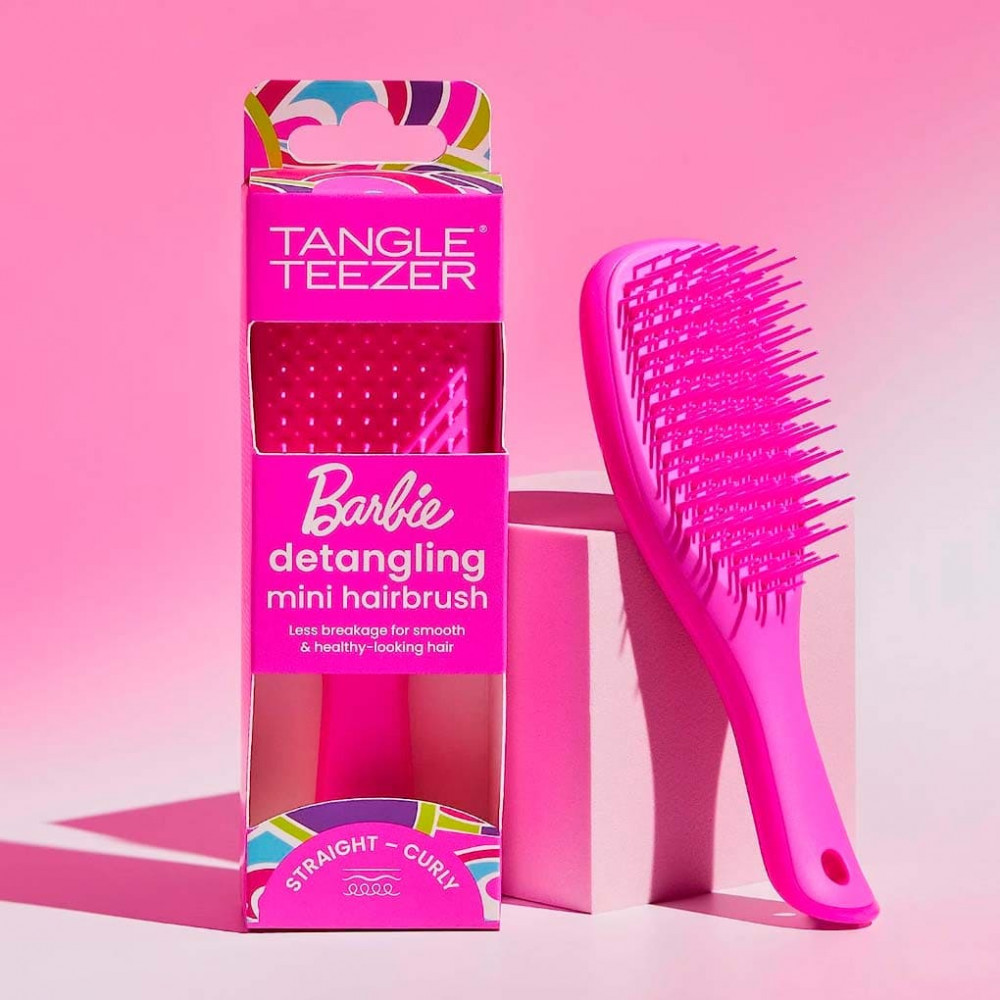 Щётка для волос (мини) - Tangle Teezer & Barbie The Wet Detangler Mini Pink фото 3