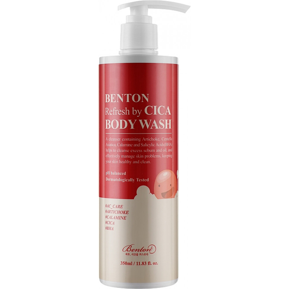 Гель для душа с центелой азиатской - Benton Refresh by Cica Body Wash фото 5