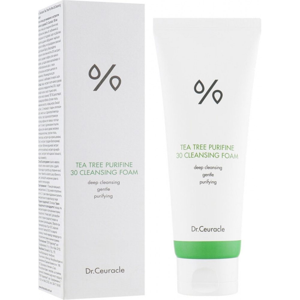 Гель-пенка для умывания с экстрактом чайного дерева - Dr.Ceuracle Tea Tree Purifine 30 Cleansing Foam фото 2
