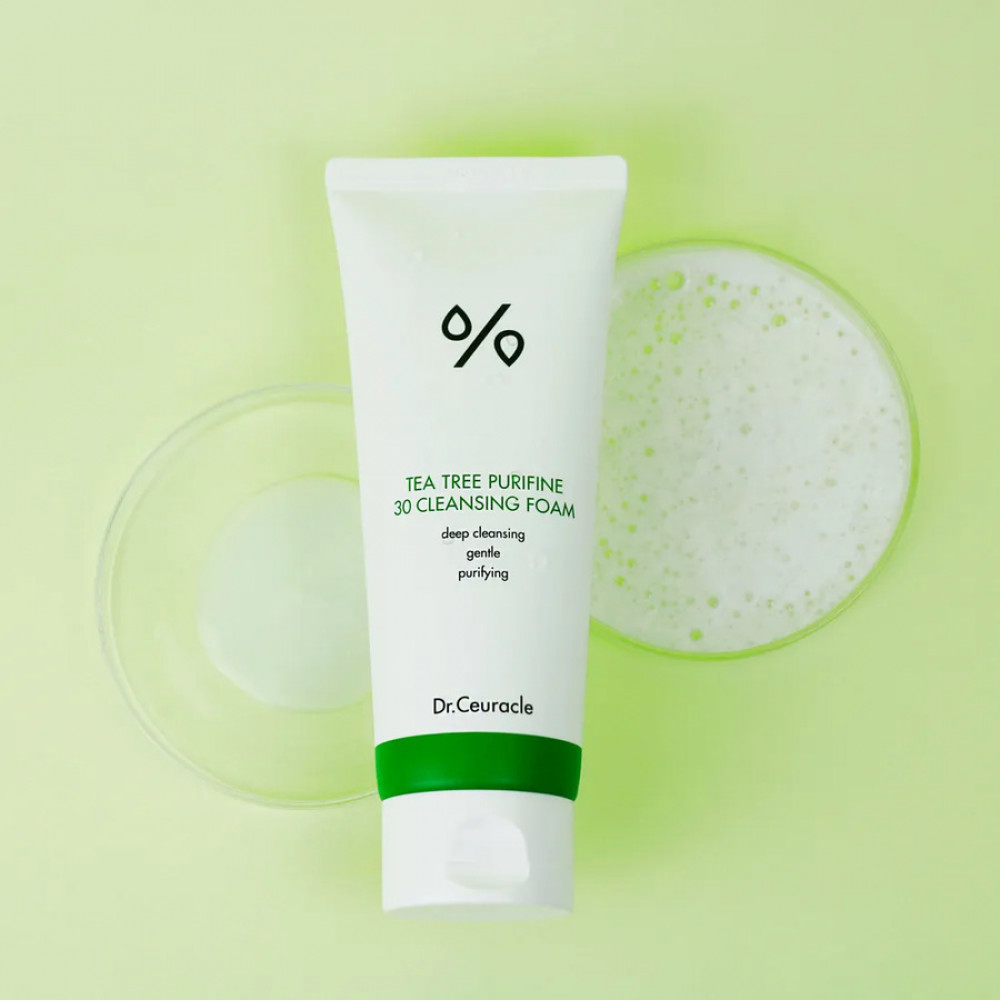 Гель-пенка для умывания с экстрактом чайного дерева - Dr.Ceuracle Tea Tree Purifine 30 Cleansing Foam фото 4