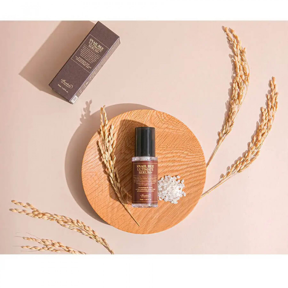 Интенсивная сыворотка с муцином улитки и ядом пчелы - Benton Snail Bee Ultimate Serum Plus фото 5