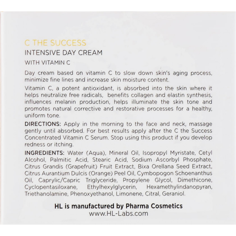 Інтенсивний денний зволожуючий крем із вітаміном C - Holy Land Cosmetics C the Success Intensive Day Cream фото 2
