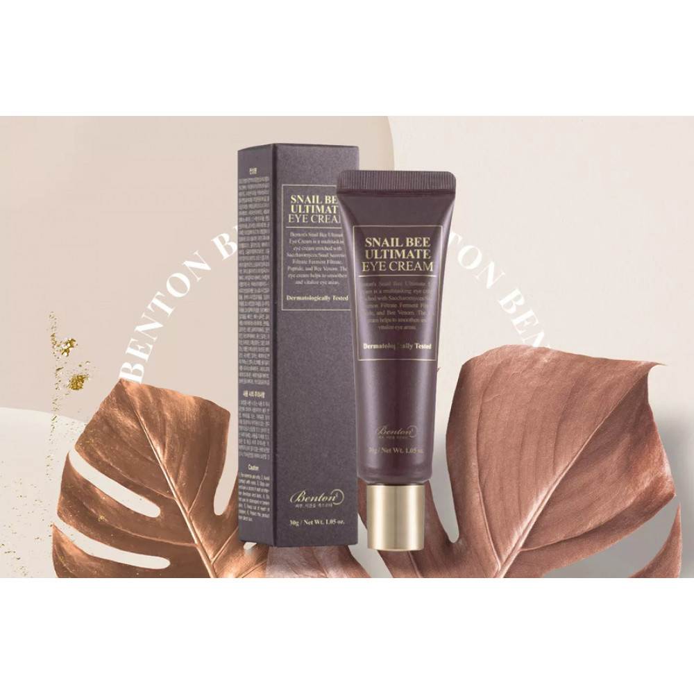 Крем для кожи вокруг глаз с ферментированным муцином улитка - Benton Snail Bee Ultimate Eye Cream фото 5