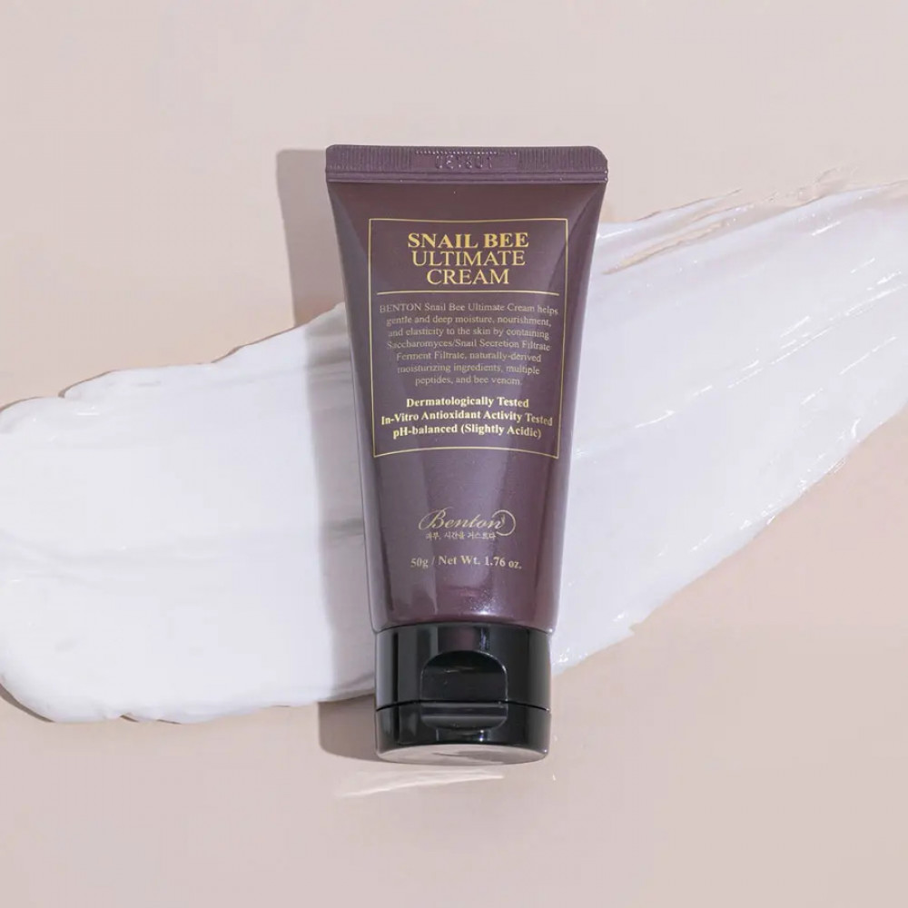 Крем с ферментированным муцином улитки и пчелиным ядом - Benton Snail Bee Ultimate Cream фото 2