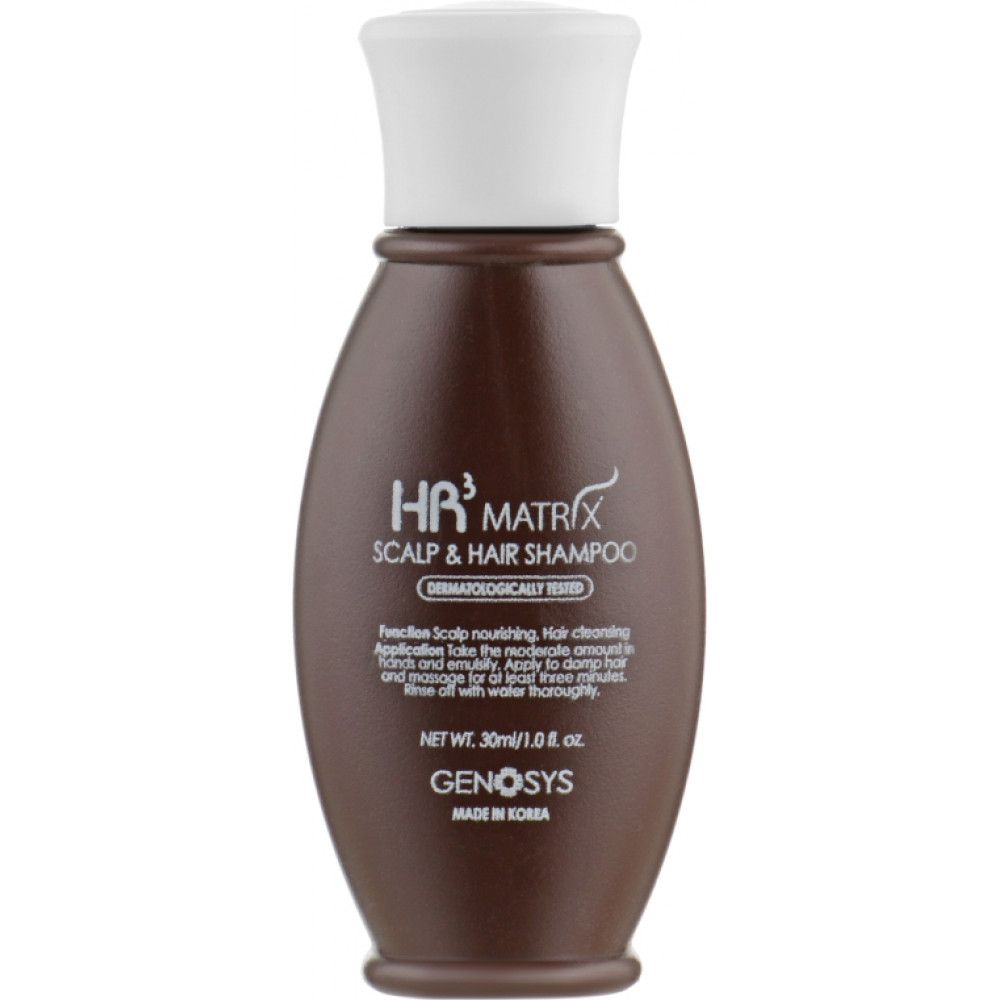 Маленький шампунь от выпадения и для стимуляции роста волос - Genosys HR3 Matrix Clinical Hair Sampoo (CHS) фото 3