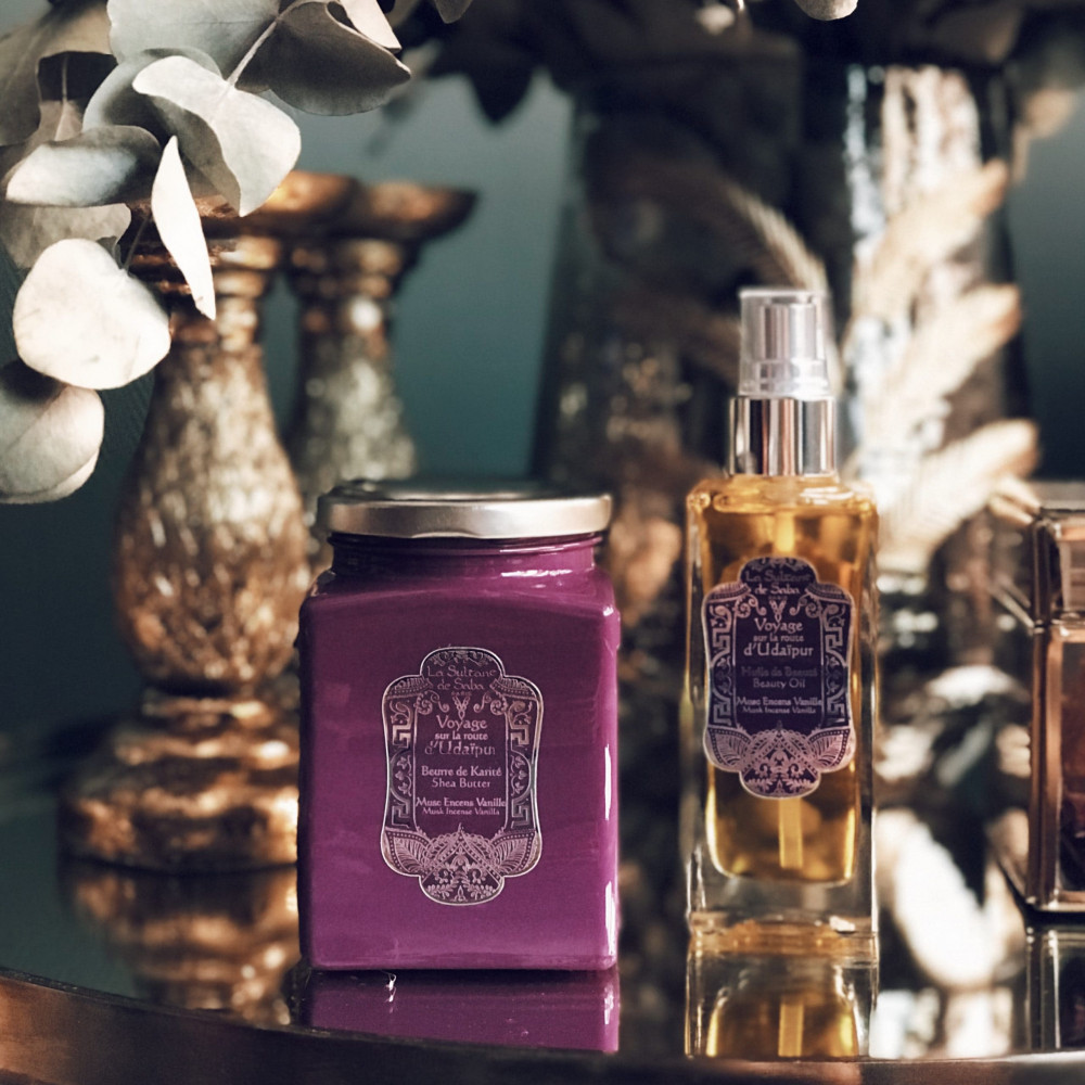 Масло карите с ароматом благовоний, мускуса и ванили - La Sultanе De Saba Beurre De Karite Udaipur Musk Vanille Encens фото 3