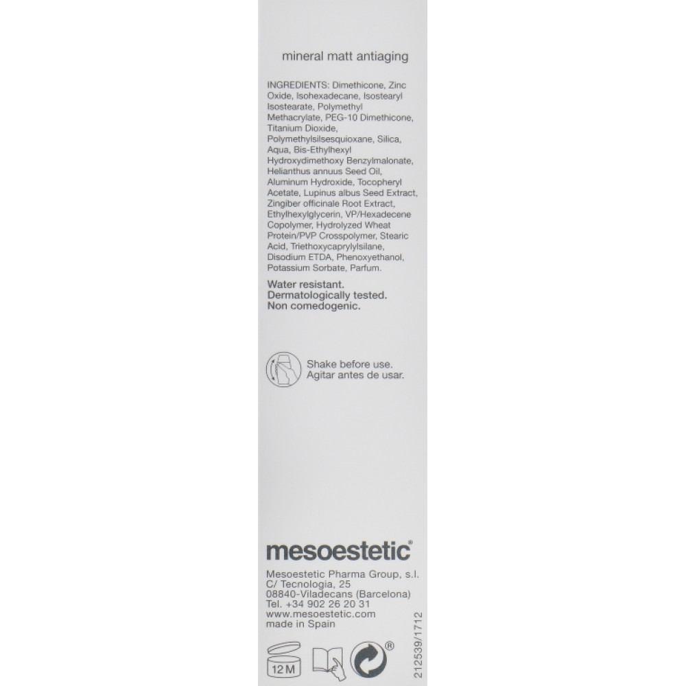 Мінеральний матуючий флюїд для жирної шкіри SPF 50+ - Mesoestetic Mineral matt antiaging fluid SPF 50+ фото 3
