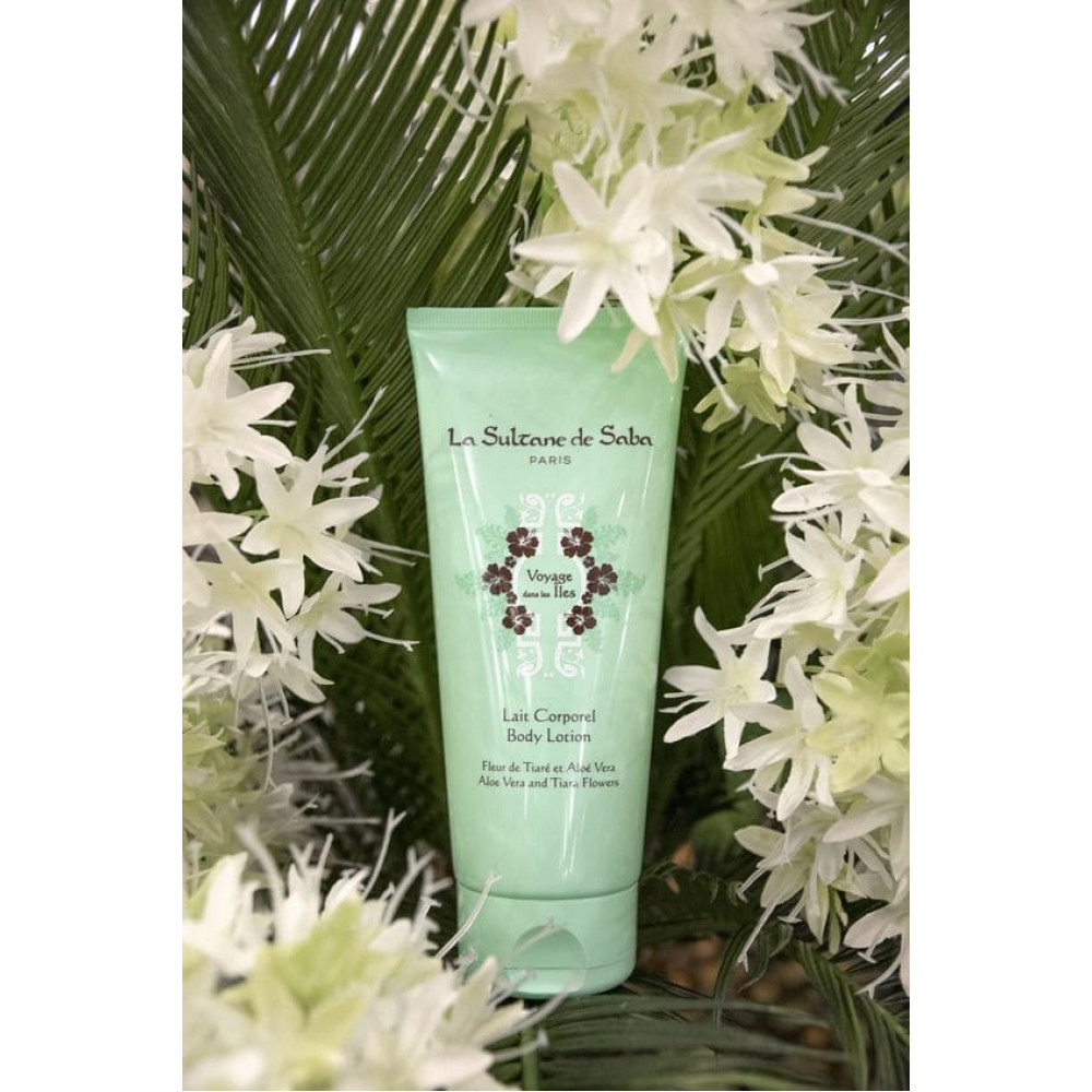 Молочко для тела Тиаре и Алоэ Вера -  La Sultane de Saba Lait Corporel Body Lotion Aloe Vera and Tiare Flowers фото 4