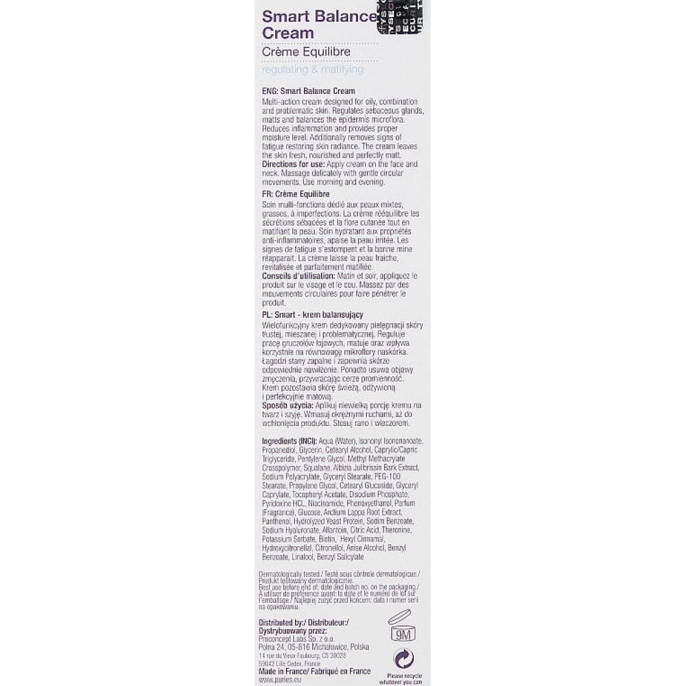 Мультиактивний крем для проблемної шкіри - Purles 132 Smart Balance Cream фото 3