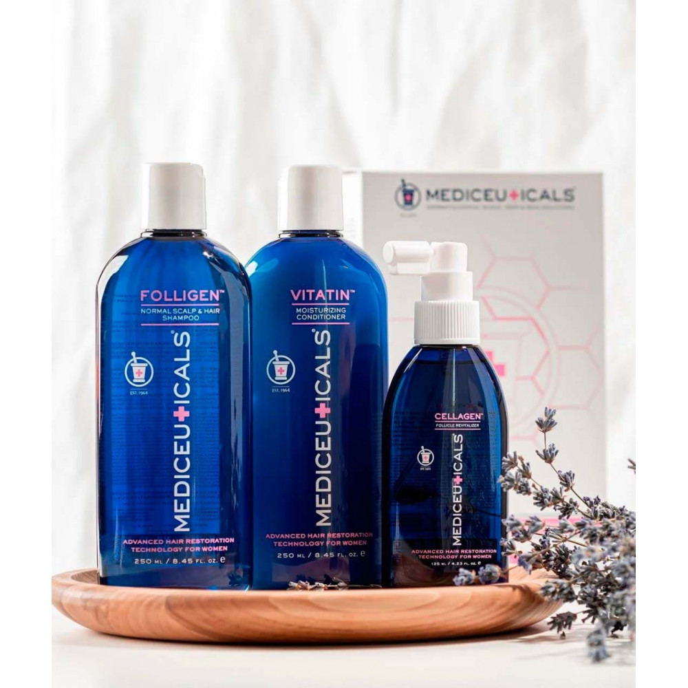 Набор для стимулирования роста волос для женщин, сухие волосы - Mediceuticals Advanced Hair Restoration Technology For Women Kit Dry фото 3