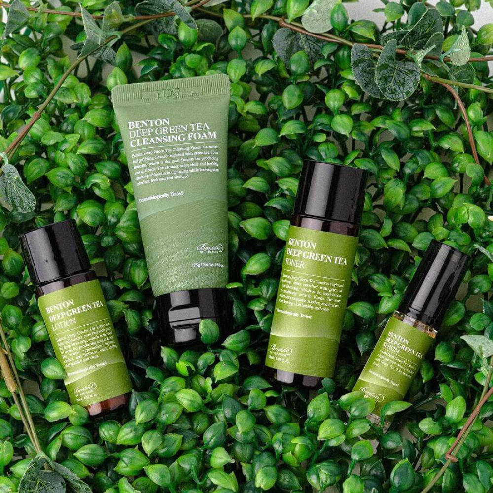 Набір мініатюр з зеленим чаєм - Benton Deep Green Tea Trial Kit фото 3