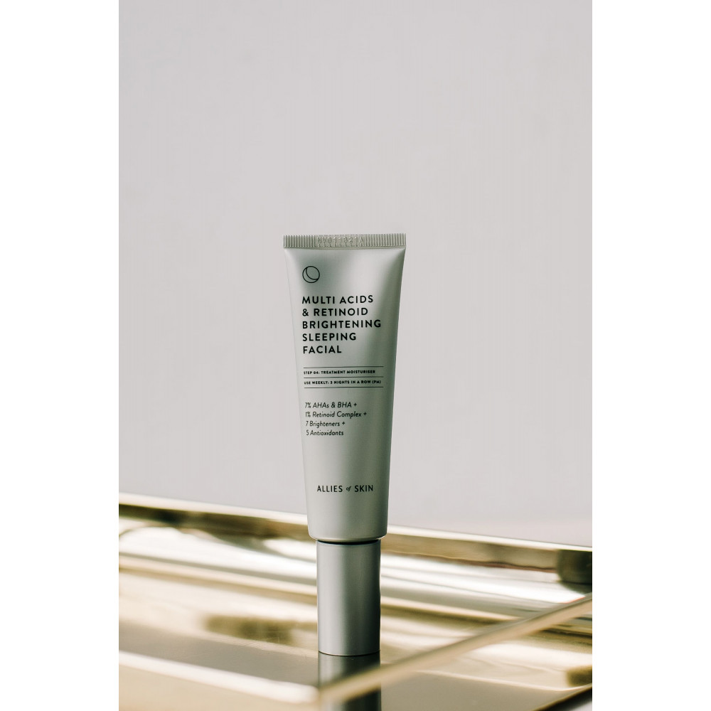 Ночной мультикислотный пилинг - Allies of Skin Multi Acides & Retinoid Brightening Sleeping Facial фото 5