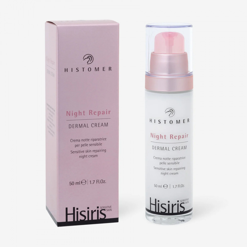 Крем нічний відновлюючий для чутливої шкіри - Histomer Hisiris Night Repair Dermal Cream  фото 2