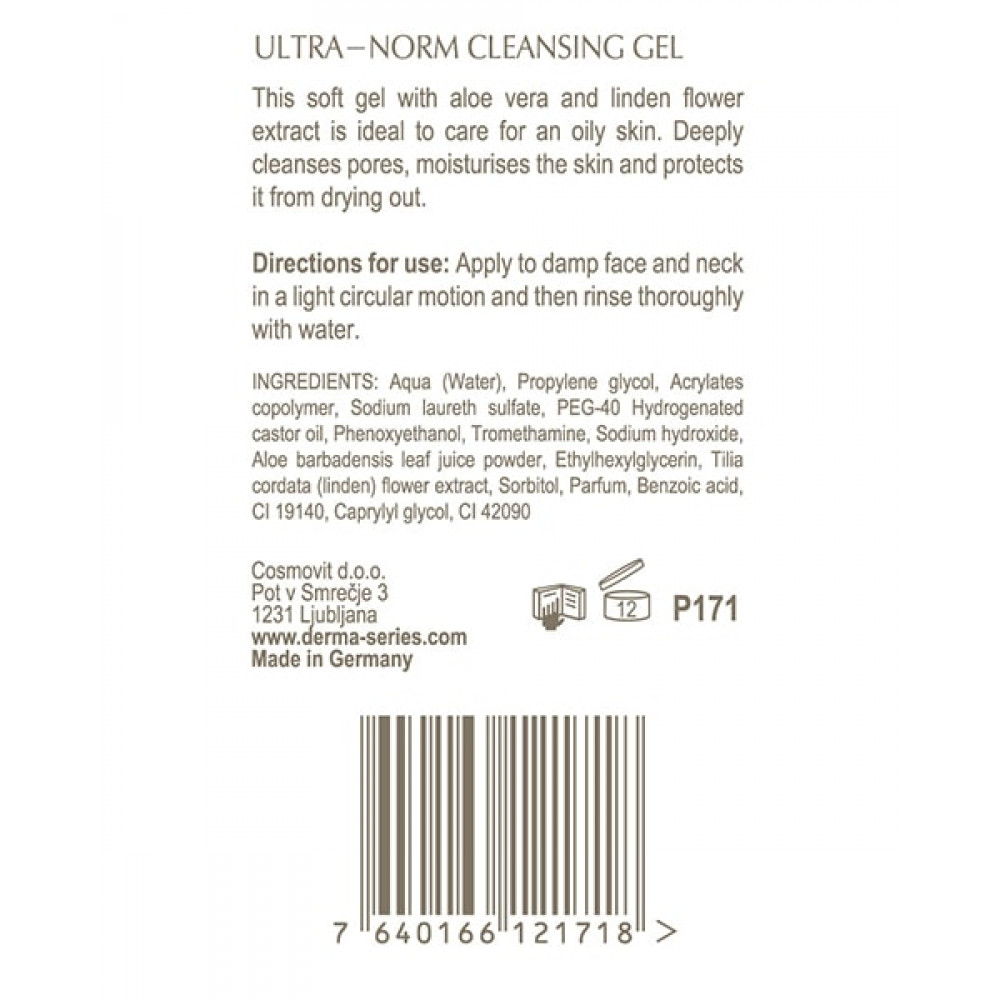 Нормалізуючий очищаючий гель - Derma Series Ultra-norm cleansing gel фото 4