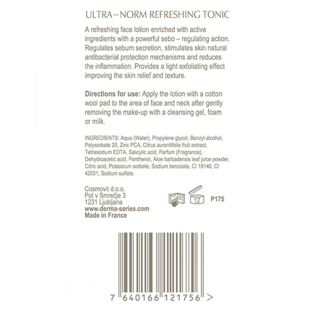 Нормалізуючий освіжаючий тонік - Derma Series Ultra-norm refreshing tonic фото 2