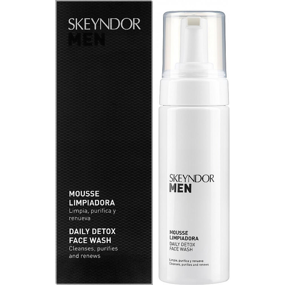 Очищающий мусс для умывания тройного действия - Skeyndor Men Daily Detox Face Wash фото 2