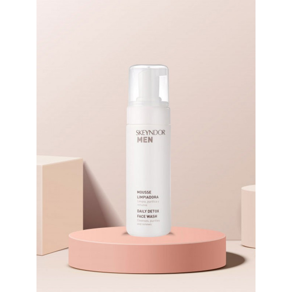 Очищающий мусс для умывания тройного действия - Skeyndor Men Daily Detox Face Wash фото 4