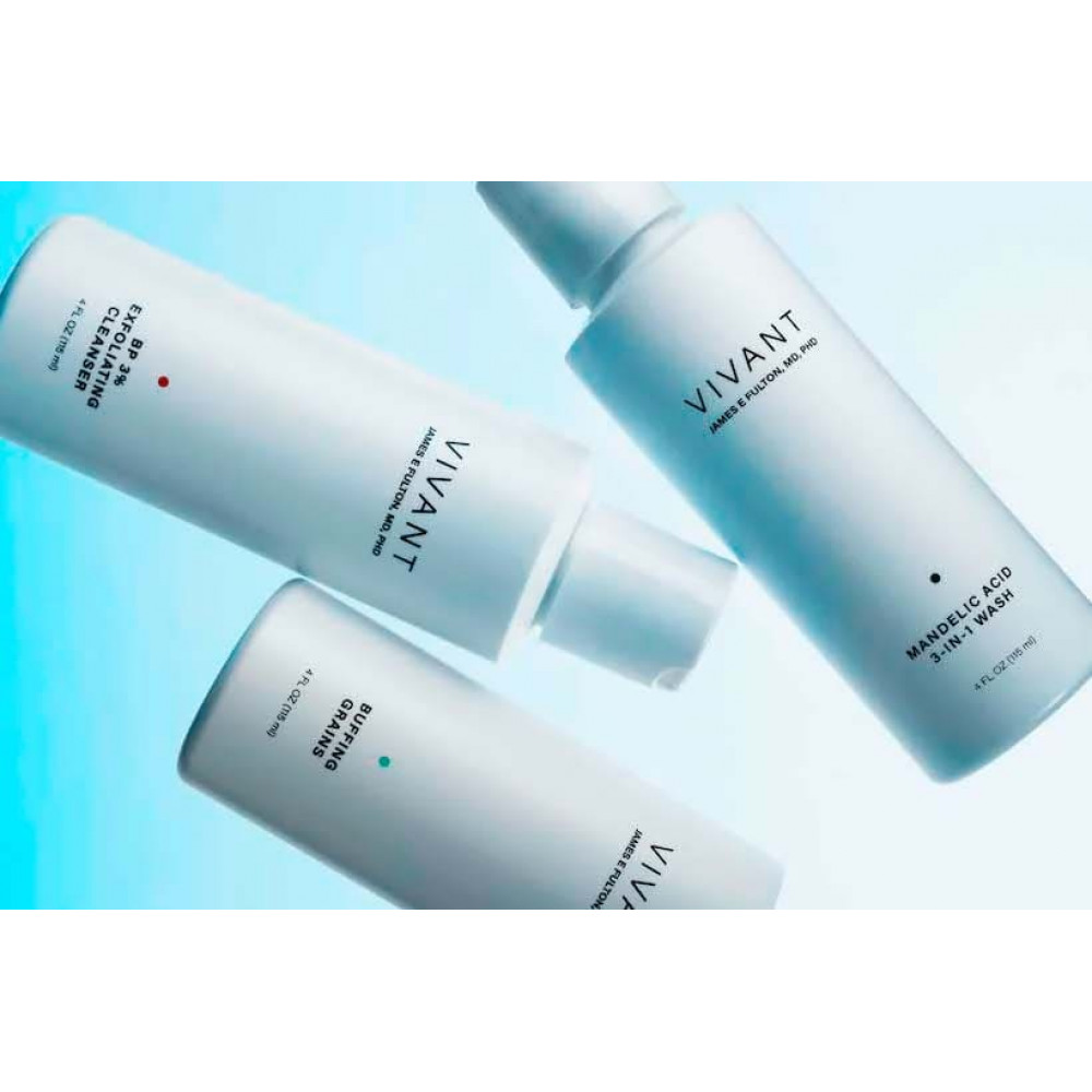 Очищающий отшелушивающий гель против акне - Vivant Skin Сare BP 3% Exfolianting Cleanser  фото 3