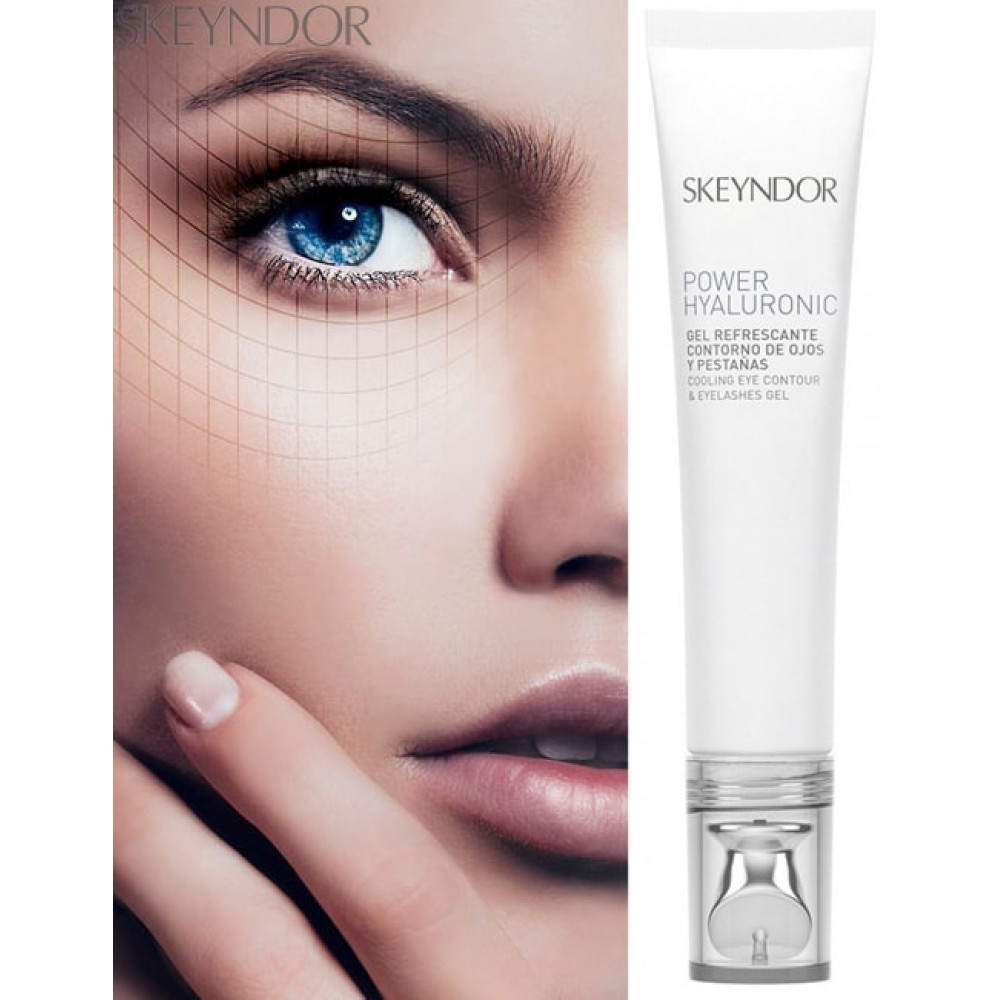 Охлаждающий крем-гель для контура глаз и ресниц - Skeyndor Power Hyaluronic Cooling eye contour & eyelashes gel фото 4