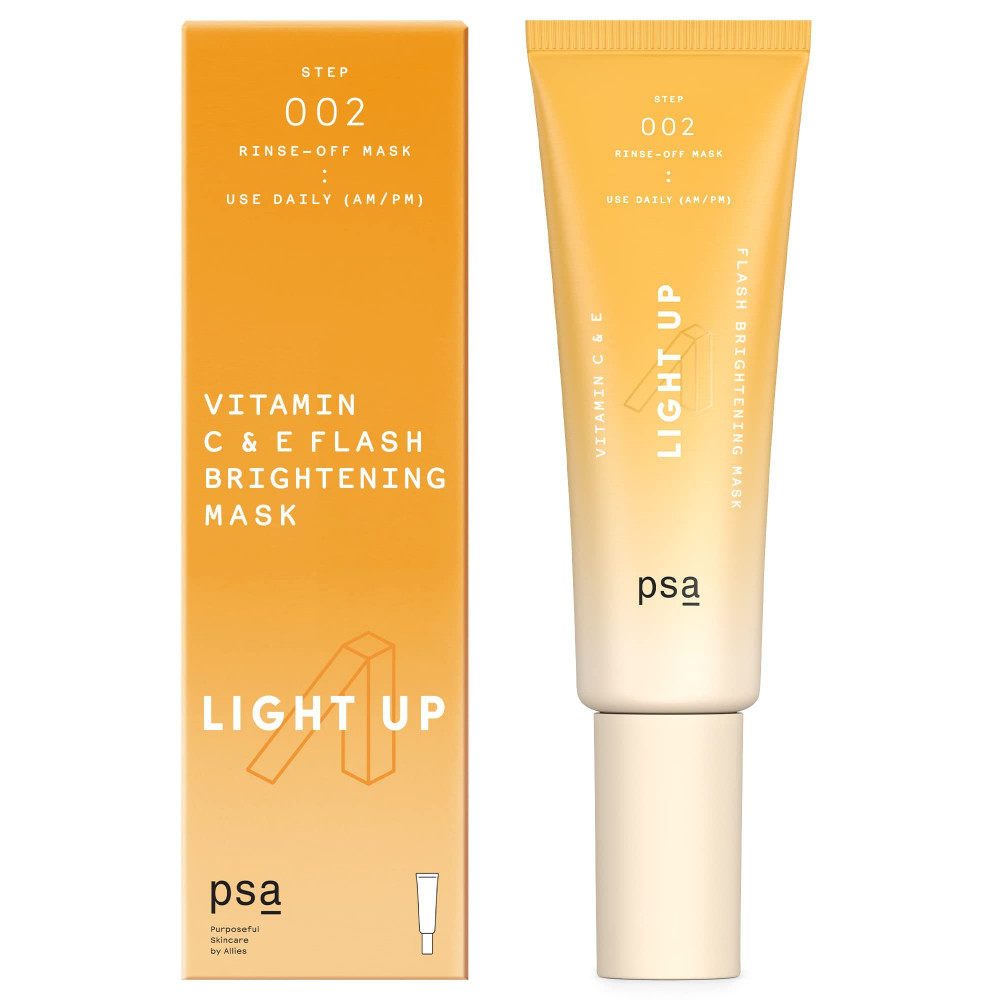 Осветляющая маска для лица с витаминами С и Е - PSA Light Up Vitamin C & E Flash Brightening Mask фото 3
