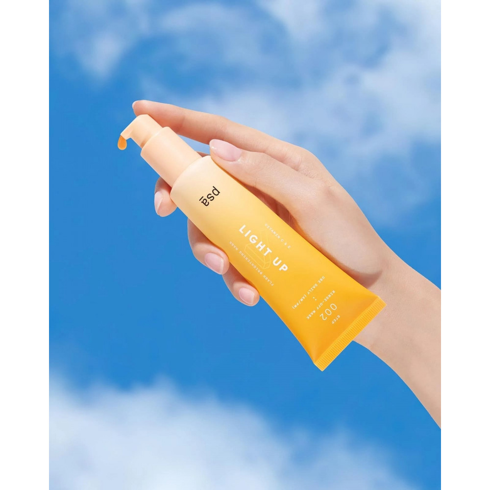 Осветляющая маска для лица с витаминами С и Е - PSA Light Up Vitamin C & E Flash Brightening Mask фото 4
