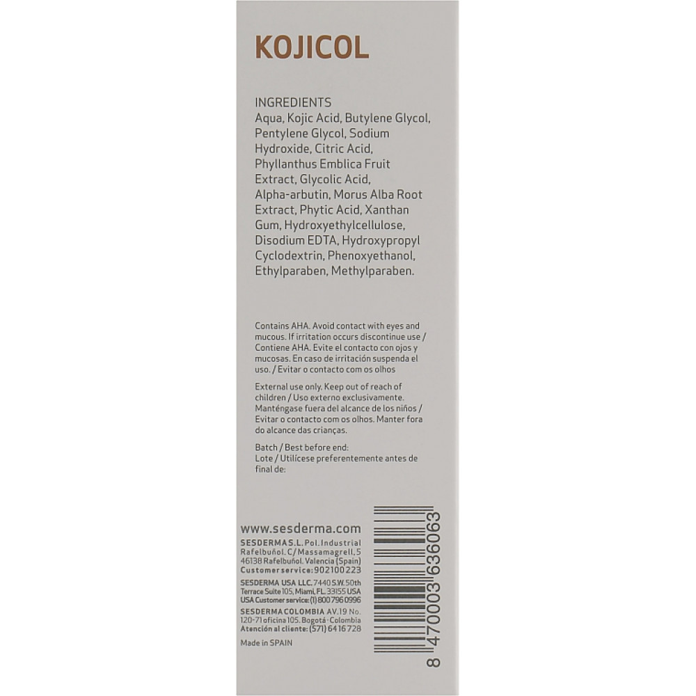 Отбеливающий гель - SeSDerma Kojicol Skin Lightener Gel фото 3