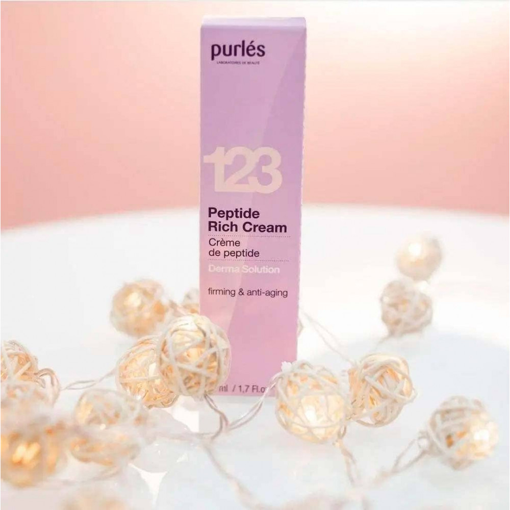 Питательный крем с пептидами - Purles Derma Solution 123 Peptide Rich Cream фото 2