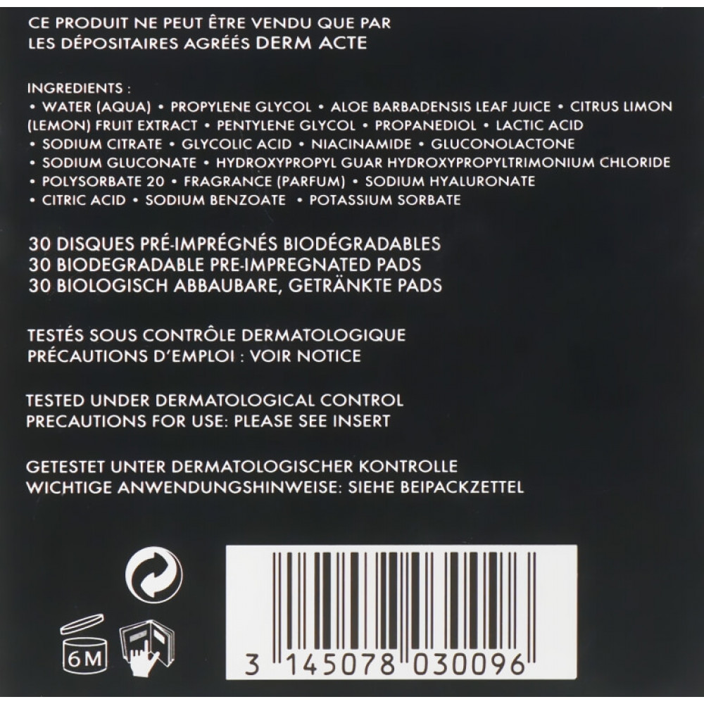 Подвійні пілінг-спонжи - Academie Derm Acte Double Sided Peel Pads фото 3