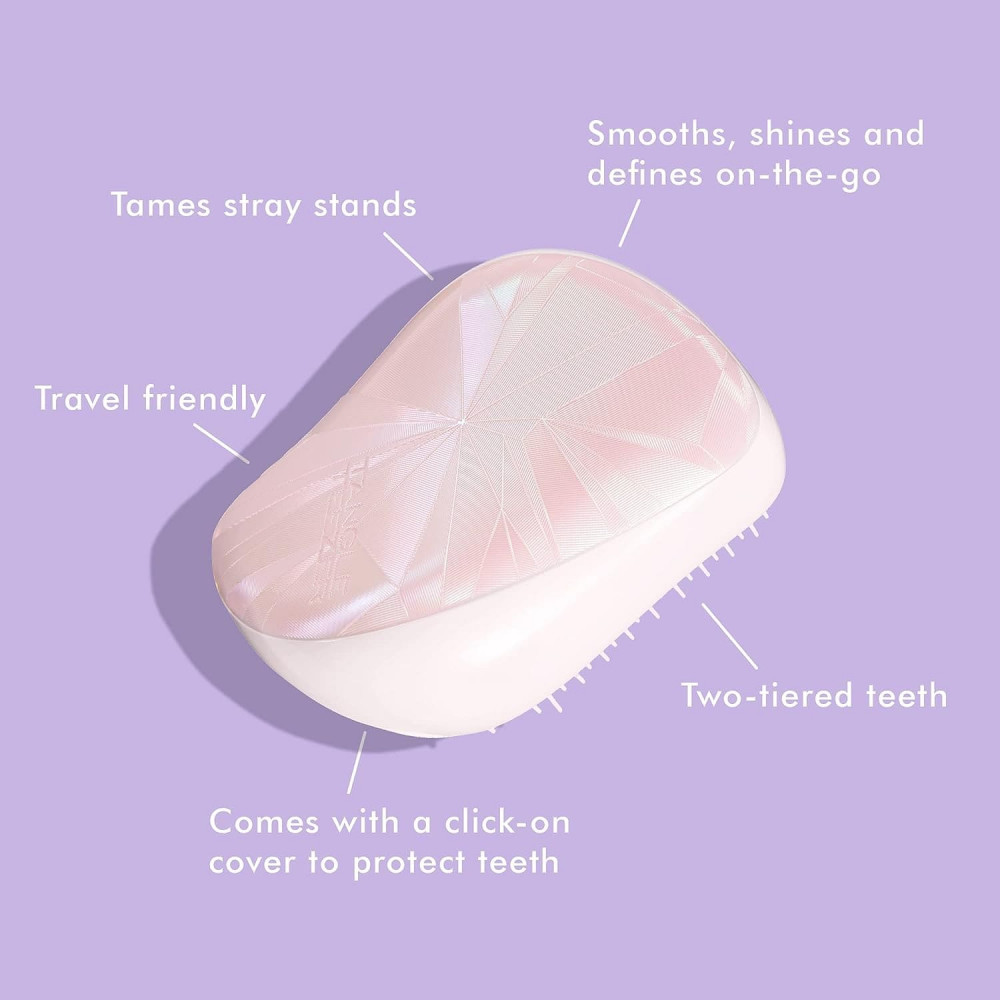 Гребінець для волосся - Tangle Teezer Compact Styler Smashed Holo Pink фото 4