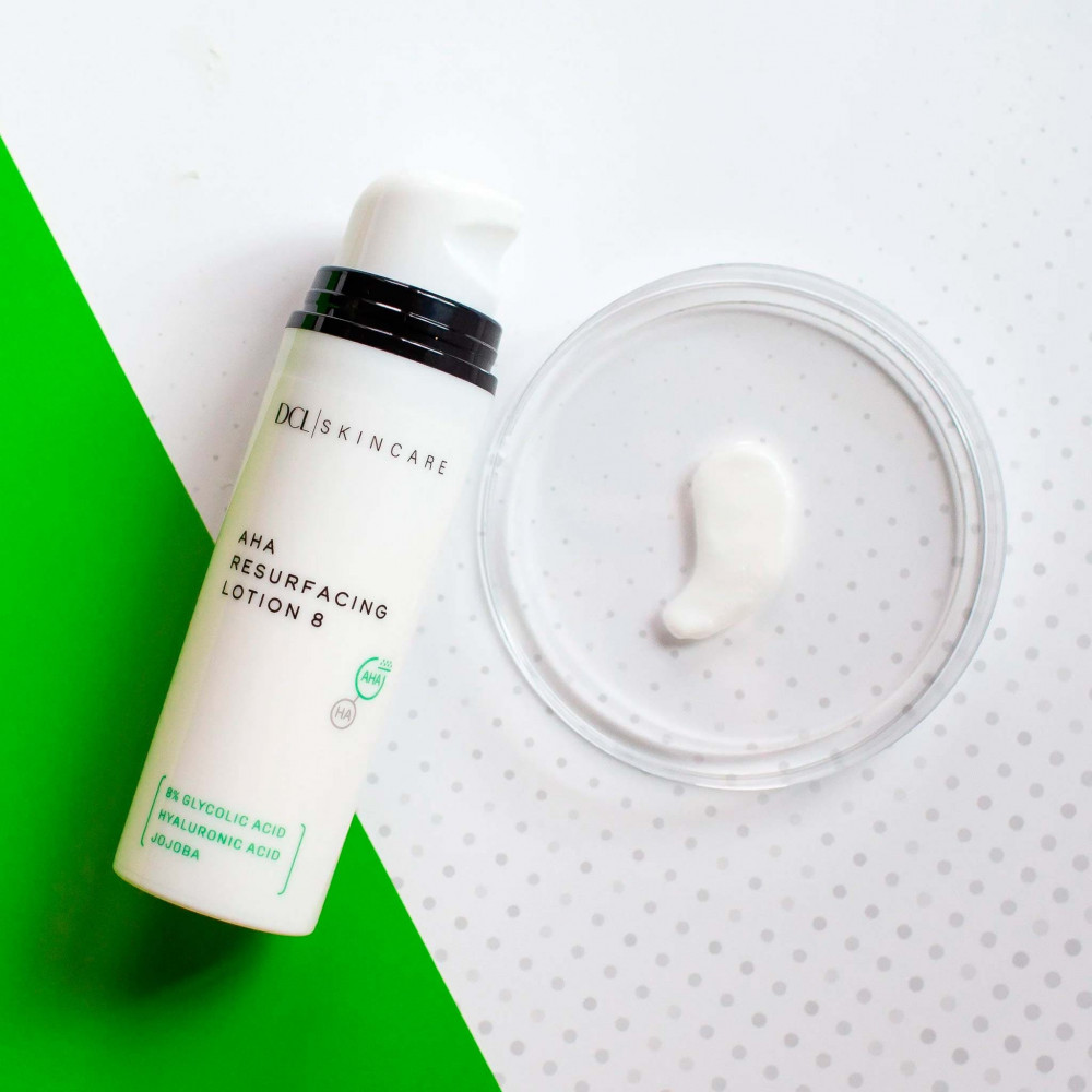 Реструктуруючий флюїд із гліколевою кислотою 8% м'якої дії - DCL AHA Resurfacing Lotion 8 фото 4