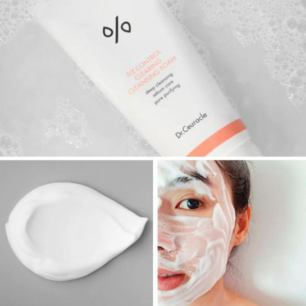 Себорегулирующая пенка - Dr.Ceuracle 5α Control Clearing Cleansing Foam фото 5