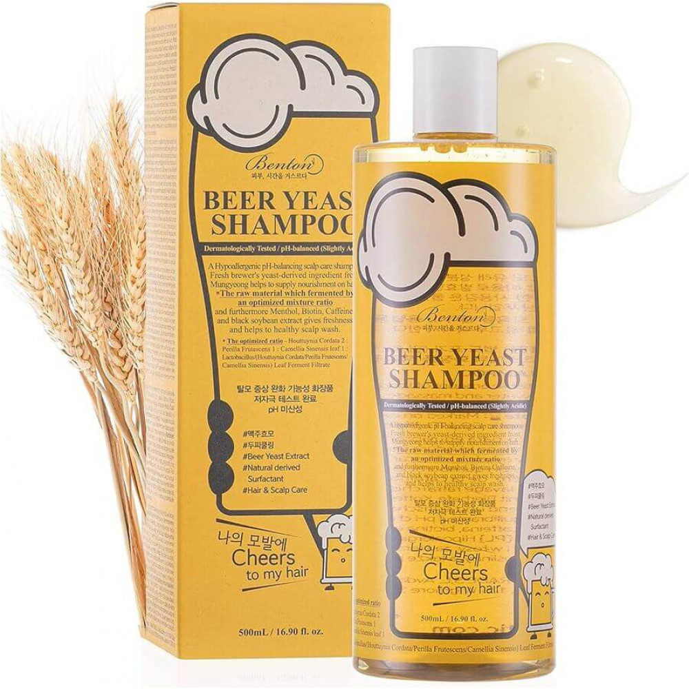 Шампунь с пивными дрожжами для укрепления и восстановления волос - Benton Beer Yeast Shampoo фото 5