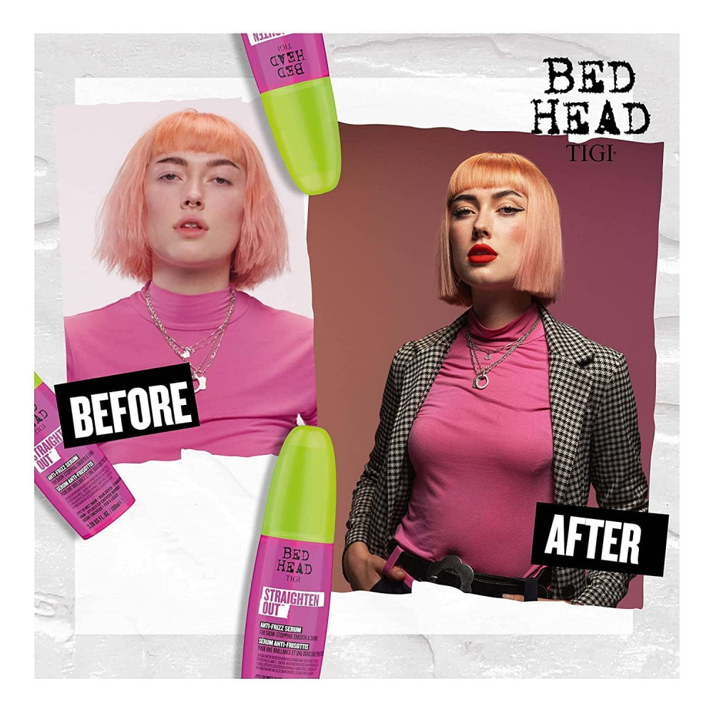 Сироватка для випрямлення волосся - Tigi Bed Head Straighten Out Anti Frizz Serum фото 8