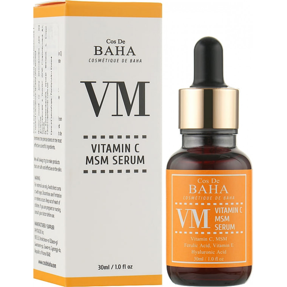 Сыворотка с витамином С, феруловой кислотой, витамином Е и MSM - Cos de Baha Vitamin C Facial Serum With MSM фото 2