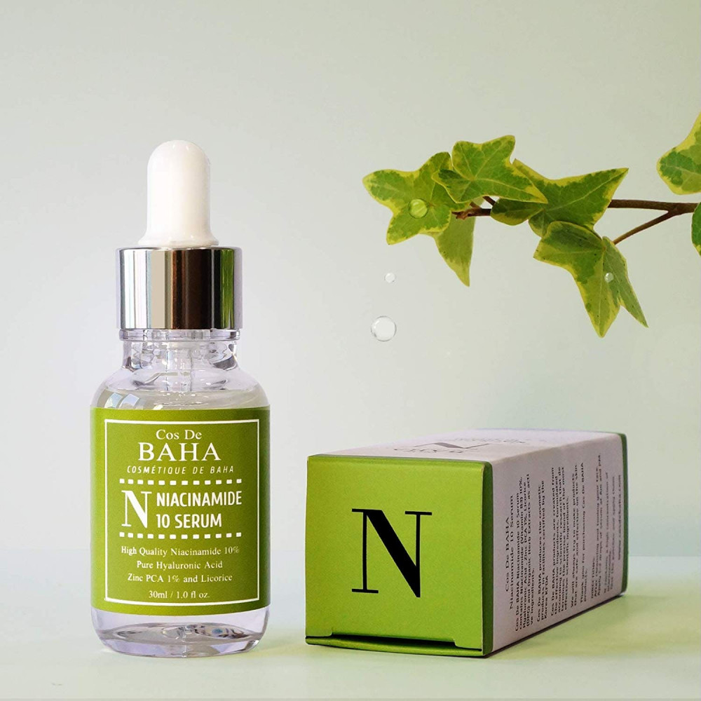 Сыворотка с ниацинамидом и цинком - Cos de Baha 10% Niacinamide Serum With Zinc 1%  фото 5