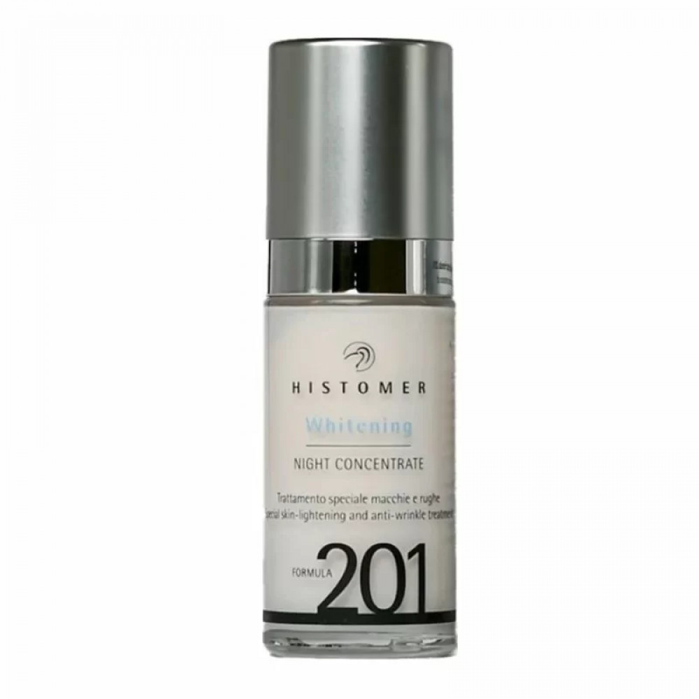 Сироватка нічна для вирівнювання тону шкіри - Histomer Whitening Night Concentrate FORMULA 201 фото