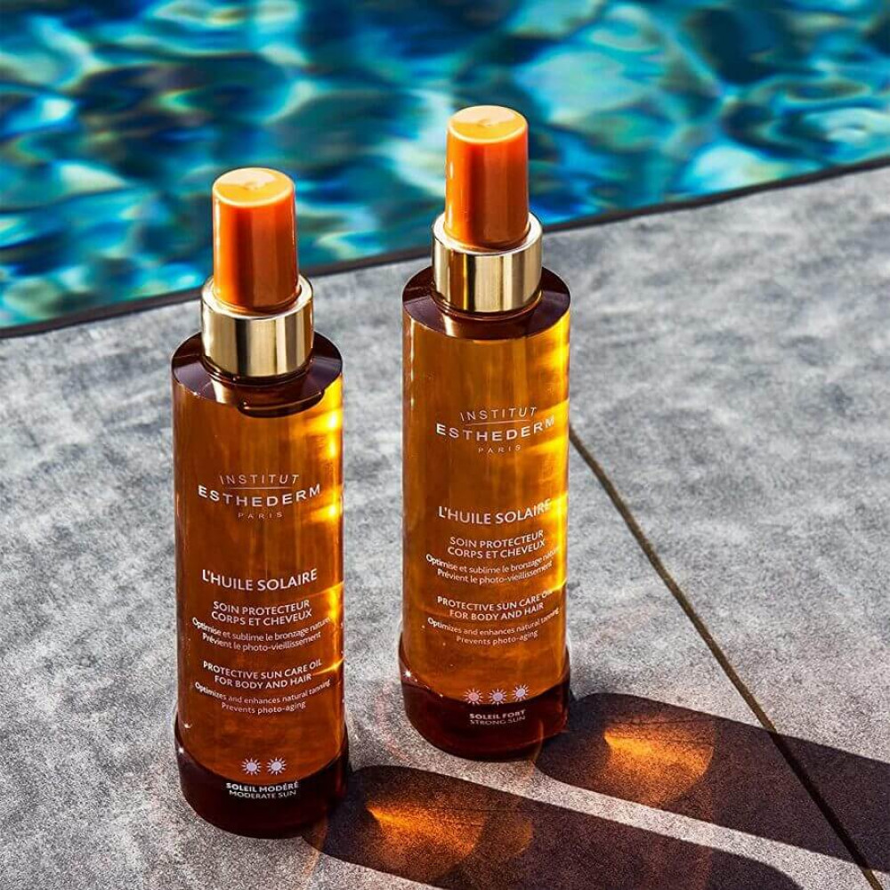 Солнцезащитный спрей для тела и волос (***) - Institut Esthederm L'Huile Solaire Protective Sun Care Oil for Body and Hair фото 3